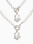 Набор 2 предмета: колье, браслет «Жемчуг. Подвеской Барочная жемчужина», 18 и 42 см, №8, белый в серебре  (артикул 10937124)  большой выбор товаров оптом и в розницу по низким ценам с доставкой