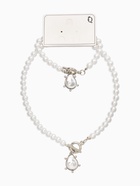 Набор 2 предмета: колье, браслет «Жемчуг. Подвеской Барочная жемчужина», 18 и 42 см, №8, белый в серебре  (артикул 10937124)  большой выбор товаров оптом и в розницу по низким ценам с доставкой