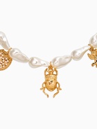 Бусы «Жемчуг. Скарабей», 40 см, №10, белые в золоте  (артикул 10937125)  большой выбор товаров оптом и в розницу по низким ценам с доставкой