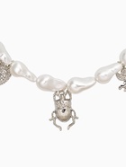 Бусы «Жемчуг. Скарабей», 40 см, №10, белые в серебре  (артикул 10937126)  большой выбор товаров оптом и в розницу по низким ценам с доставкой