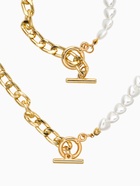 Набор 2 предмета: колье, браслет «Жемчужное сердце с цепочкой», 18 и 42 см, белый в золоте  (артикул 10937127)  большой выбор товаров оптом и в розницу по низким ценам с доставкой