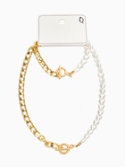 Набор 2 предмета: колье, браслет «Жемчужное сердце с цепочкой», 18 и 42 см, белый в золоте  (артикул 10937127)  большой выбор товаров оптом и в розницу по низким ценам с доставкой