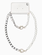 Набор 2 предмета: колье, браслет «Жемчужное сердце с цепочкой», 18 и 42 см, белый в серебре  (артикул 10937128)  большой выбор товаров оптом и в розницу по низким ценам с доставкой