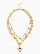 Цепь многослойная «Железное сердце», 2 яруса, L=32 и 40 см, цвет золото  (артикул 10937129)  большой выбор товаров оптом и в розницу по низким ценам с доставкой