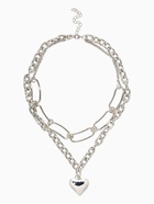 Цепь многослойная «Железное сердце», 2 яруса, L=32 и 40 см, цвет серебро  (артикул 10937131)  большой выбор товаров оптом и в розницу по низким ценам с доставкой