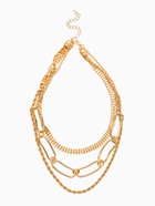 Цепь многослойная «Три вида», железо, 3 яруса, L=30, 32, 40 см, цвет золото  (артикул 10937132)  большой выбор товаров оптом и в розницу по низким ценам с доставкой