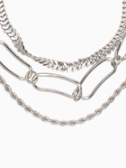 Цепь многослойная «Три вида», железо, 3 яруса, L=30, 32, 40 см, цвет серебро  (артикул 10937133)  большой выбор товаров оптом и в розницу по низким ценам с доставкой
