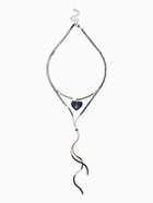 Кулон на затяжке многослойный «Медальон сердце», 2 яруса L=40, 70 см, медь, цвет серебро  (артикул 10937137)  большой выбор товаров оптом и в розницу по низким ценам с доставкой