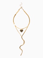 Кулон на затяжке многослойный «Медальон сердце», 2 яруса L=40, 70 см, медь, цвет золото  (артикул 10937138)  большой выбор товаров оптом и в розницу по низким ценам с доставкой