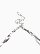 Кулон на затяжке многослойный «Медальон круг», 2 яруса L=40, 70 см, медь, цвет серебро - Фото 3