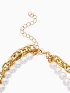 Колье многослойное с подвесками «Жемчуг с цветами», 3 уровня, 34, 36, 40 см, медь, белое в золоте  (артикул 10937144)  большой выбор товаров оптом и в розницу по низким ценам с доставкой