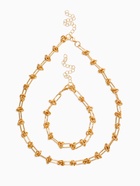 Набор 2 предмета: цепь, браслет «Узел», 20, 40 см, медь, цвет золото  (артикул 10937146)  большой выбор товаров оптом и в розницу по низким ценам с доставкой