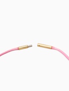 Шнурок вощеный, 40 см, d=2 мм, винтовой замок, нейлон, розовый с золотом  (артикул 10937211)  большой выбор товаров оптом и в розницу по низким ценам с доставкой