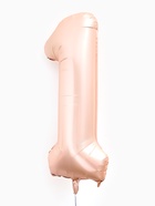 Воздушный шар фольгированный 40" «Цифра 1», нежно - розовый 10947592