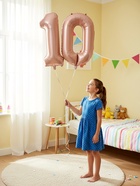 Воздушный шар фольгированный 40" «Цифра 1», нежно - розовый 10947592