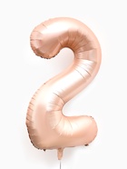 Воздушный шар фольгированный 40" «Цифра 2», нежно - розовый 10947593
