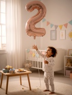 Воздушный шар фольгированный 40" «Цифра 2», нежно - розовый 10947593