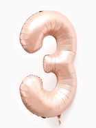 Воздушный шар фольгированный 40" «Цифра 3», нежно - розовый 10947594