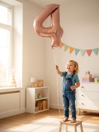 Воздушный шар фольгированный 40" «Цифра 4», нежно - розовый 10947595