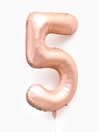 Воздушный шар фольгированный 40" «Цифра 5», нежно - розовый 10947596
