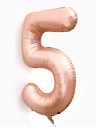 Воздушный шар фольгированный 40" «Цифра 5», нежно - розовый 10947596