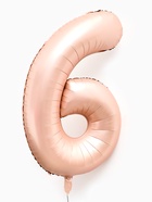 Воздушный шар фольгированный 40" «Цифра 6», нежно - розовый - Фото 2