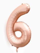 Воздушный шар фольгированный 40" «Цифра 6», нежно - розовый - Фото 3