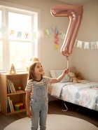 Воздушный шар фольгированный 40" «Цифра 7», нежно - розовый 10947598