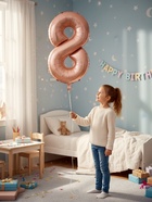 Воздушный шар фольгированный 40" «Цифра 8», нежно - розовый 10947599