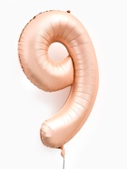 Воздушный шар фольгированный 40" «Цифра 9», нежно - розовый - Фото 2