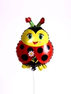 Воздушный шар фольгированный 13" «Божья коровка с цветком», набор 5 шт. 10948975