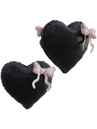 Воздушный шар фольгированный 36" «Чёрное сердце с бантом»  (артикул 10948987)  большой выбор товаров оптом и в розницу по низким ценам с доставкой