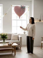 Воздушный шар фольгированный 36" «Розовое сердце с бантом»  (артикул 10948988)  большой выбор товаров оптом и в розницу по низким ценам с доставкой