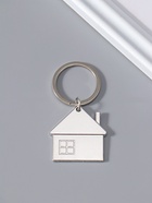 Брелок для ключей на кольце «Домик с окошком», металл. 3.5×3.5 см  (артикул 10960549)  большой выбор товаров оптом и в розницу по низким ценам с доставкой