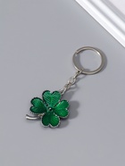 Брелок для ключей на кольце «Зелёный клевер», металл, 4.2×3.7×0.5 см  (артикул 10960552)  большой выбор товаров оптом и в розницу по низким ценам с доставкой