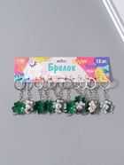 Брелок для ключей на кольце «Зелёный клевер», металл, 4.2×3.7×0.5 см  (артикул 10960552)  большой выбор товаров оптом и в розницу по низким ценам с доставкой