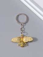 Брелок для ключей на кольце «Пчёлка», металл, стразы, 3.2×5.5×0.7 см  (артикул 10960555)  большой выбор товаров оптом и в розницу по низким ценам с доставкой