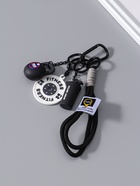 Брелок для ключей на кольце с карабином «Гиря, диск и бутылка», на рюкзак, сумку, чёрный, 13.5×4.5×2.2 см  (артикул 10960556)  большой выбор товаров оптом и в розницу по низким ценам с доставкой