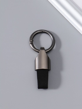 Брелок для ключей Cartage, на ремешке, чёрный хром, 3.5×8 см