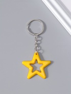 Брелок для ключей на кольце «Яркая звезда», пластик, 4.5×4.7 см, МИКС  (артикул 10962043)  большой выбор товаров оптом и в розницу по низким ценам с доставкой