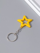 Брелок для ключей на кольце «Яркая звезда», пластик, 4.5×4.7 см, МИКС  (артикул 10962043)  большой выбор товаров оптом и в розницу по низким ценам с доставкой