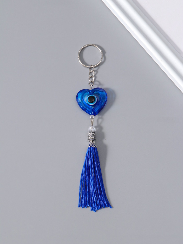 Брелок для ключей на кольце «Сердце от сглаза», 10.5×2.7×0.8 см - Фото 1