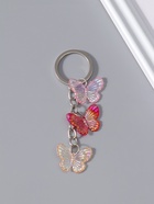 Брелок для ключей на кольце «Цветные бабочки», пластик, 3 бабочки, 2.5×7 см, МИКС  (артикул 10962052)  большой выбор товаров оптом и в розницу по низким ценам с доставкой