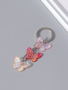 Брелок для ключей на кольце «Цветные бабочки», пластик, 3 бабочки, 2.5×7 см, МИКС  (артикул 10962052)  большой выбор товаров оптом и в розницу по низким ценам с доставкой