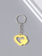 Брелок для ключей на кольце «Двойное сердце», металл, стразы, 3.3×3.7 см, МИКС - Фото 4