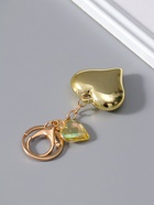 Брелок для ключей на кольце с карабином «Два сердца», пластик под золото, 4.5×4.5×1.5 см - Фото 3