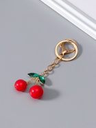 Брелок для ключей на кольце с карабином «Вишенки с листьями», 9×4×1.7 см - Фото 2