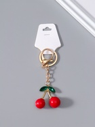 Брелок для ключей на кольце с карабином «Вишенки с листьями», 9×4×1.7 см - Фото 4