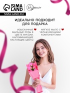 УЦЕНКА Букет из 5 роз фуксия в коробке + пленка + окантовка - Фото 3