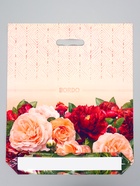 Пакет подарочный «Бордо», полиэтиленовый с вырубной ручкой 40×47 см, 45 мкм  (артикул 10988366)  большой выбор товаров оптом и в розницу по низким ценам с доставкой